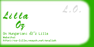 lilla oz business card